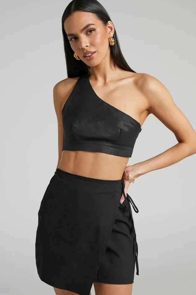 Chevy Mini Skirt 8211 Wrap Skirt In Black Women Showpo Skirts