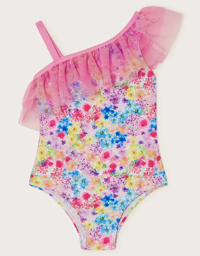 Children Baby Ditsy Mesh Swimsuit Multi Monsoon Beachwear and Swimwear