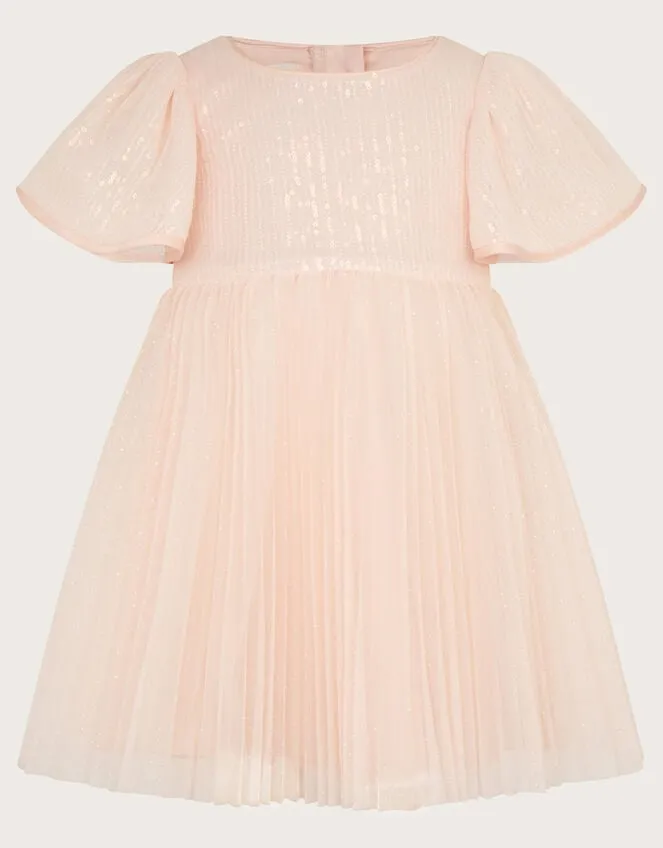 Children Baby Florence Sequin Dress Pink Monsoon Dresses
