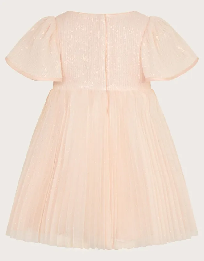 Children Baby Florence Sequin Dress Pink Monsoon Dresses
