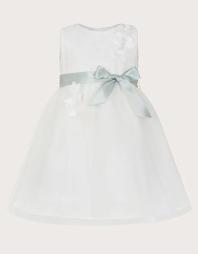 Children Baby Frankie Scuba Dress Ivory Monsoon Partywear