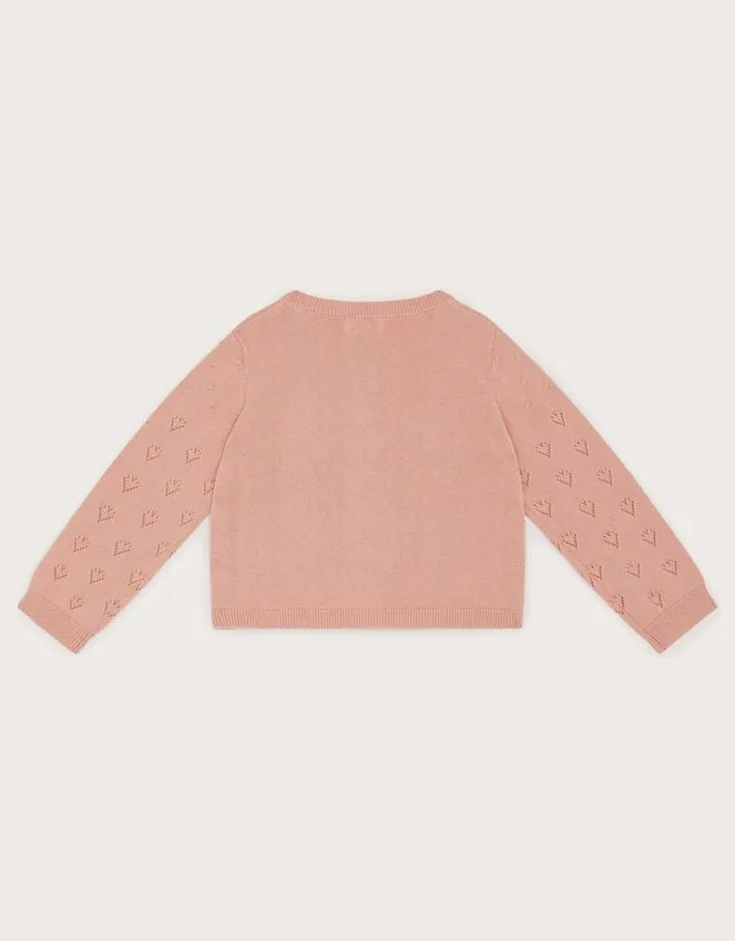 Children Baby Heart Bolero Cardigan Pink Monsoon Knitwear and Cardigans