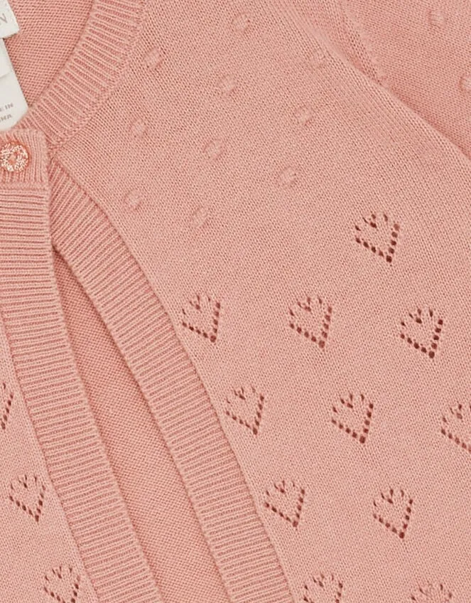 Children Baby Heart Bolero Cardigan Pink Monsoon Knitwear and Cardigans