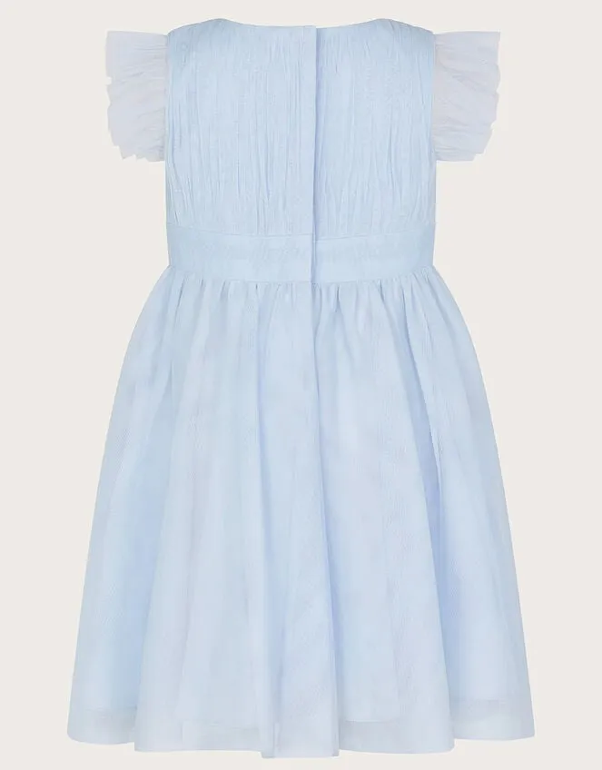 Children Baby Penelope Belt Dress Blue Monsoon Partywear
