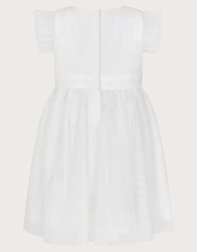 Children Baby Penelope Belt Dress Ivory Monsoon Partywear