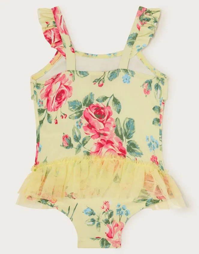 Children Baby Rose Skirted Swimsuit Yellow Monsoon Beachwear and Swimwear