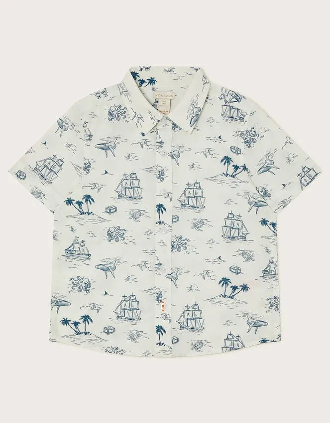 Children Boat Shirt Ivory Monsoon Tops and TShirts