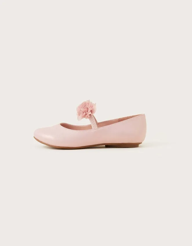 Children Corsage Ballerina Flats Pink Monsoon Partywear