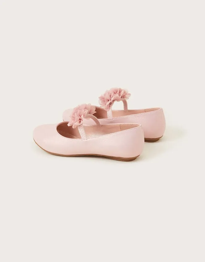 Children Corsage Ballerina Flats Pink Monsoon Partywear