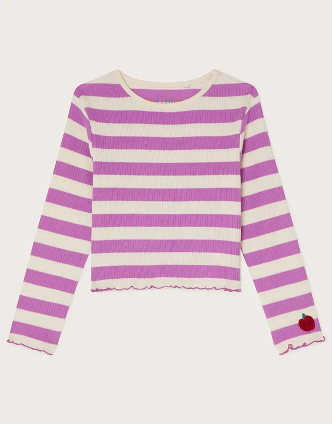 Children Crop Jersey Top Purple Monsoon Casualwear Collection
