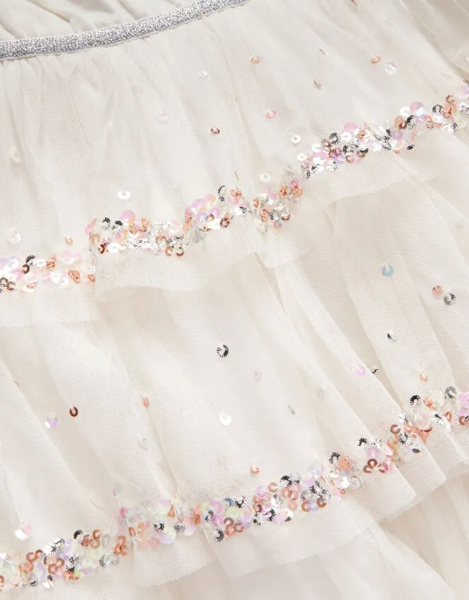 Children Disco Bow Dress Ivory Monsoon Dresses