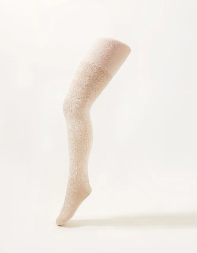 Children Girls Sparkle Cable Knit Tights Pink Monsoon Partywear