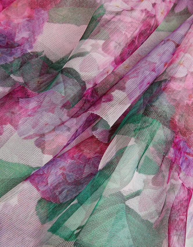 Children Hydrangea Scuba Ruffle Dress Pink Monsoon Dresses