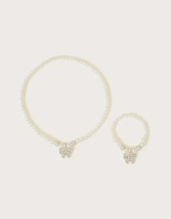 Children Jewel Butterfly Necklace And Bracelet Set Monsoon Girls039 Jewellery