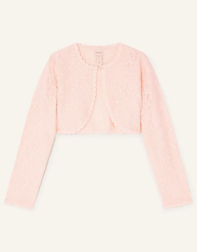 Children Lace Cardigan Pink Monsoon Partywear