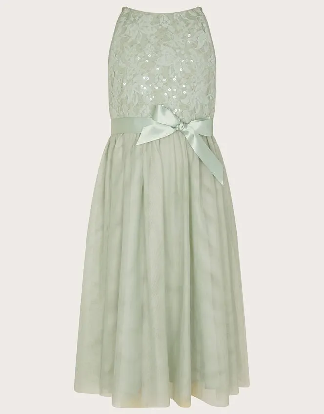 Children Lacey Sequin Truth Maxi Dress Green Monsoon Dresses