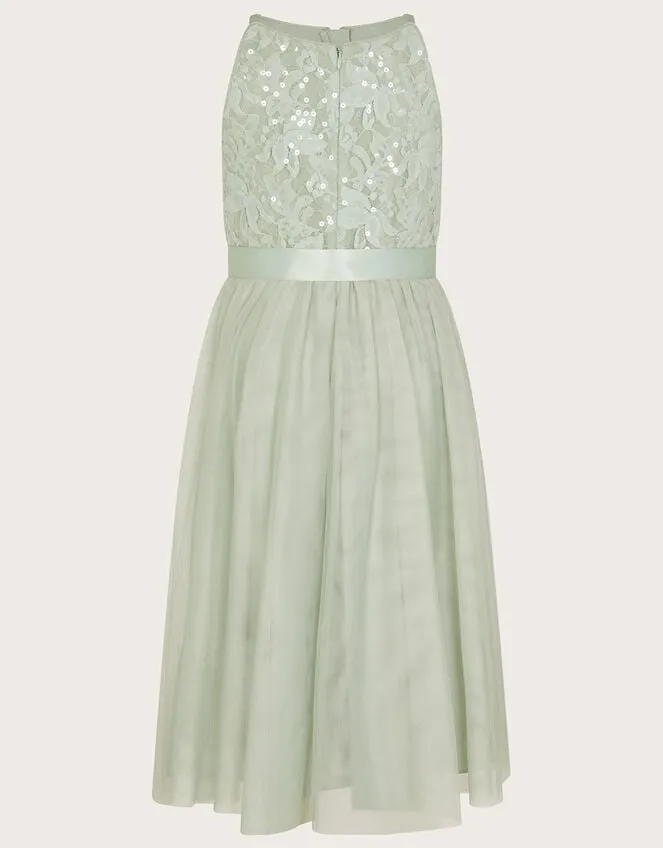 Children Lacey Sequin Truth Maxi Dress Green Monsoon Dresses