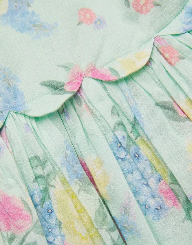 Children New Born Floral Dress And Briefs Set Blue Monsoon Dresses