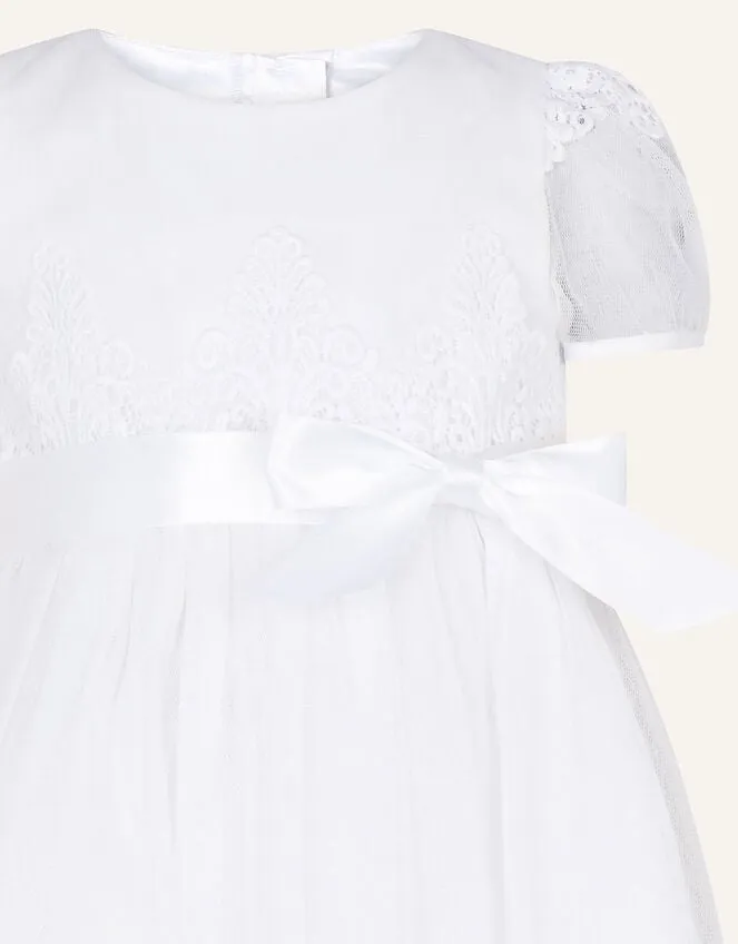 Children Nordic Lace Christening Dress White Monsoon Dresses