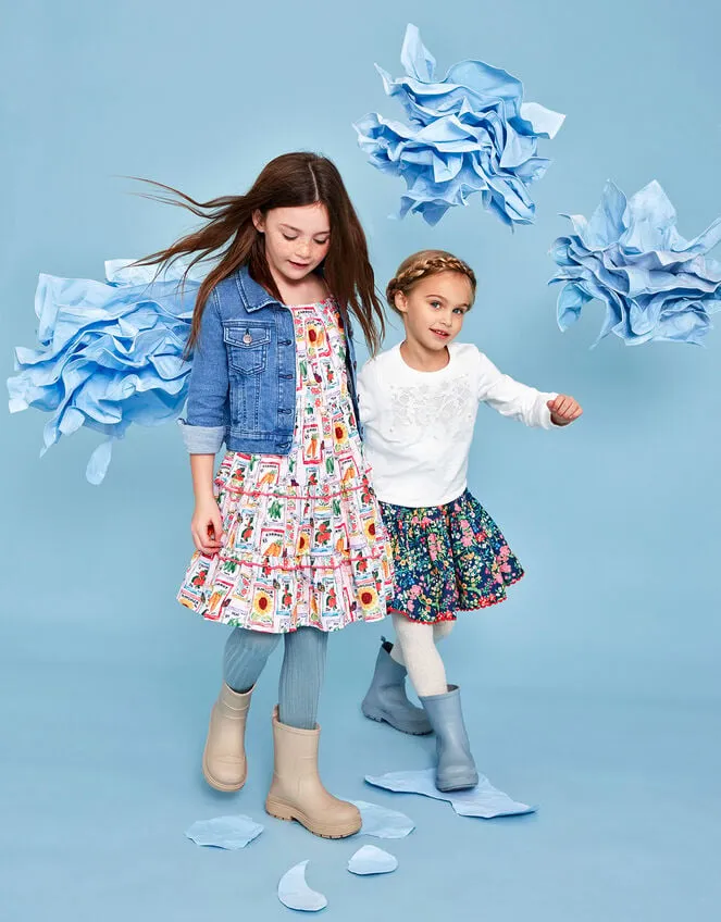 Children Paisley Print Dress Blue Monsoon Dresses