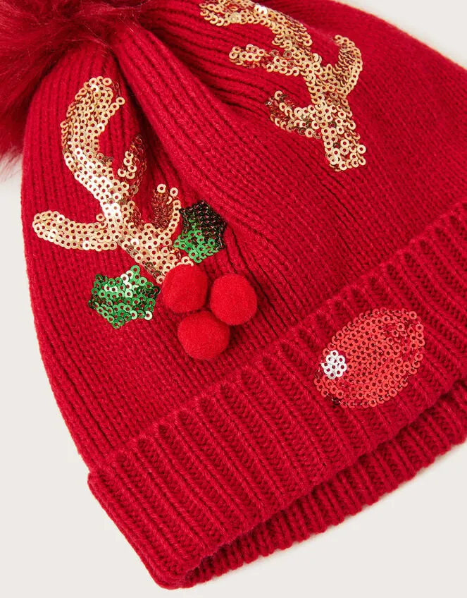 Children Reindeer Beanie Hat Red Monsoon Hats and Sunglasses