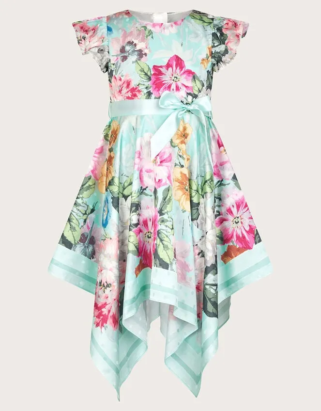 Children Scarf Bloom Dress Blue Monsoon Dresses