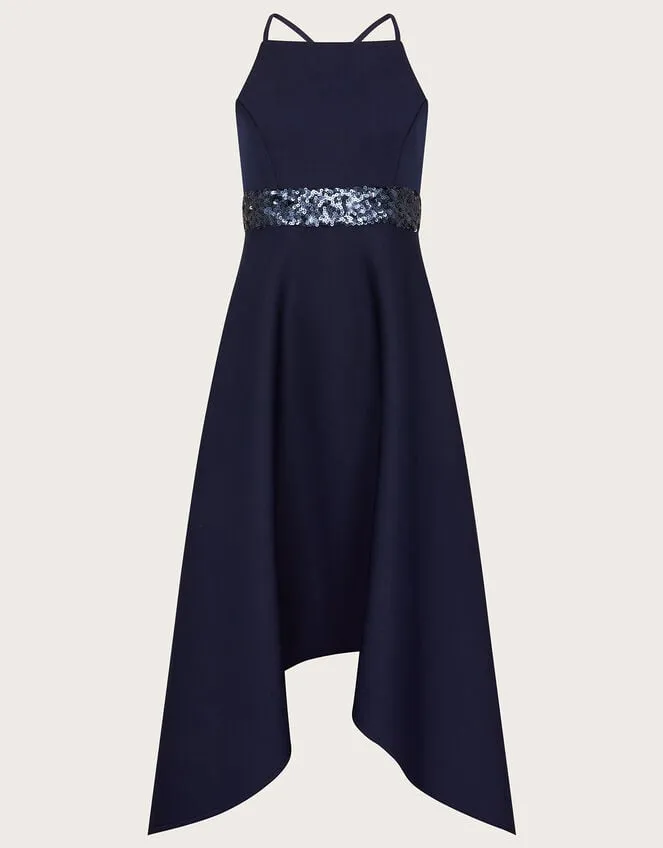 Children Sequin Scuba Prom Dress Blue Monsoon Dresses