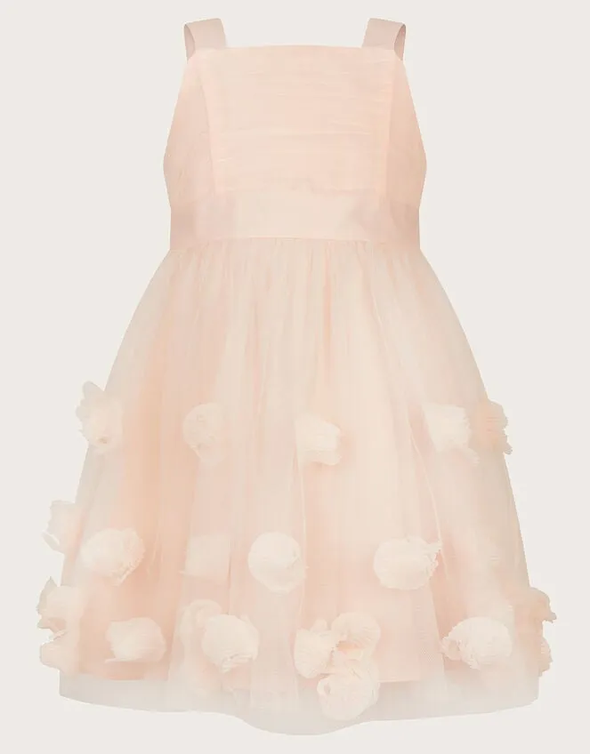 Children Serenata Rose 3d Dress Pink Monsoon Dresses