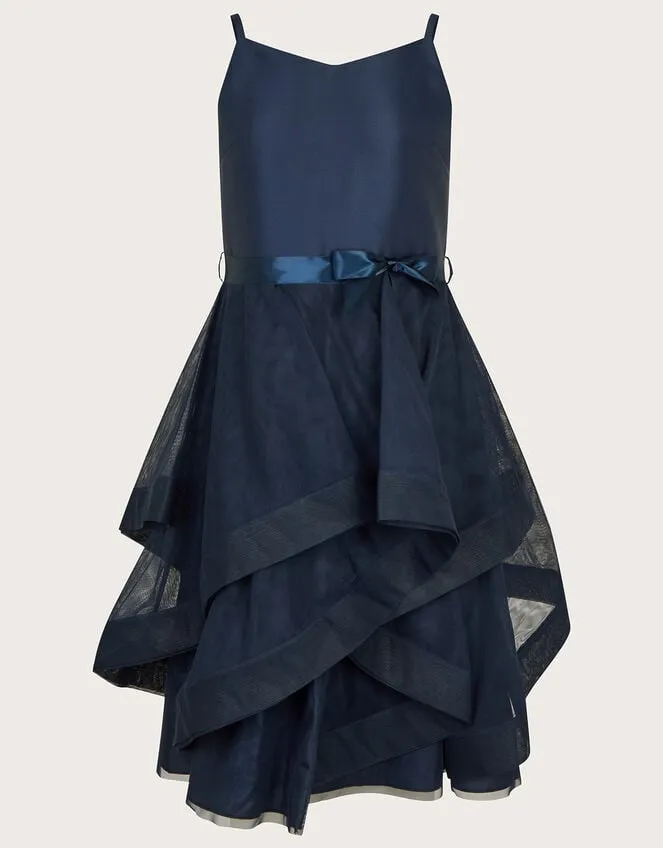 Children Sienna Ruffle Prom Dress Blue Monsoon Partywear