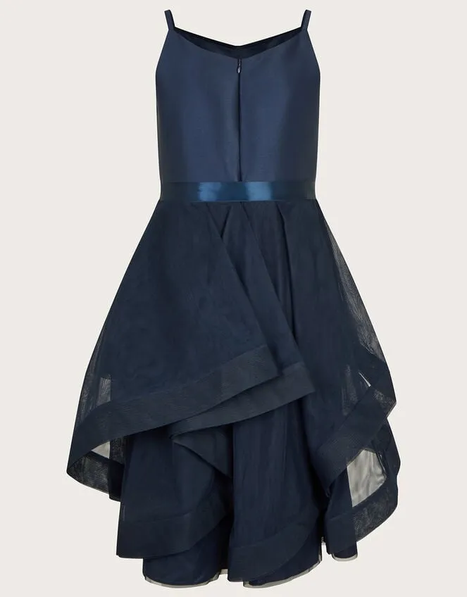 Children Sienna Ruffle Prom Dress Blue Monsoon Partywear
