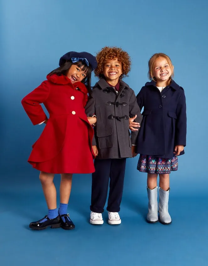 Children Skirted Twirl Smart Coat Red Monsoon Coats and Jackets