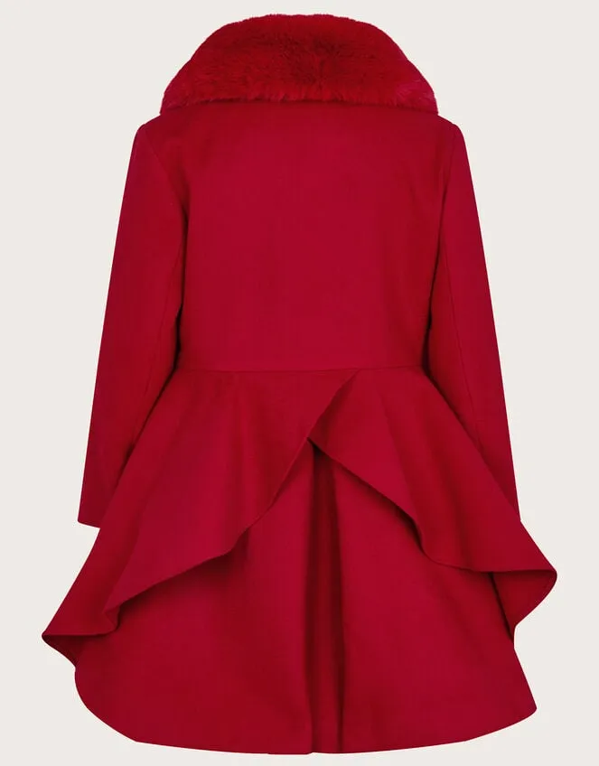 Children Skirted Twirl Smart Coat Red Monsoon Coats and Jackets