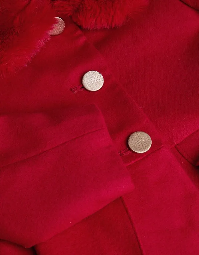 Children Skirted Twirl Smart Coat Red Monsoon Coats and Jackets
