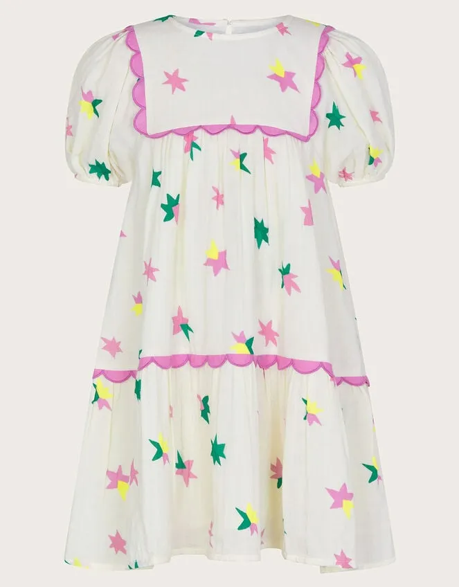 Children Star Print Dress Ivory Monsoon Dresses