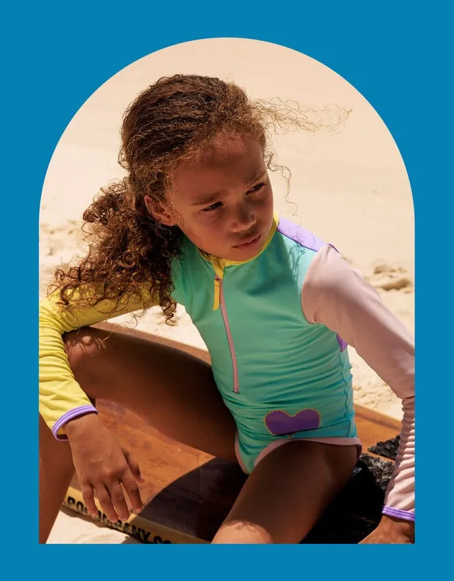 Children Sunuva Colour Block Surf Suit Multi Monsoon Beachwear and Swimwear