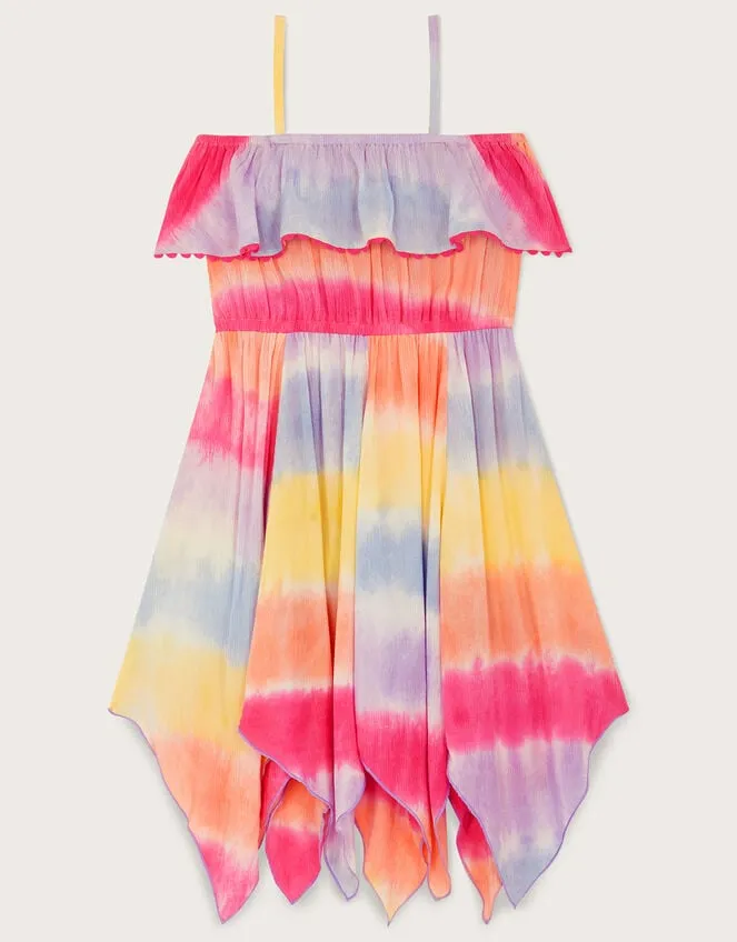 Children Tie Dye Frill Dress Multi Monsoon Dresses