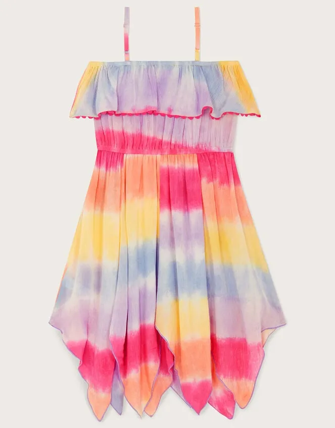 Children Tie Dye Frill Dress Multi Monsoon Dresses