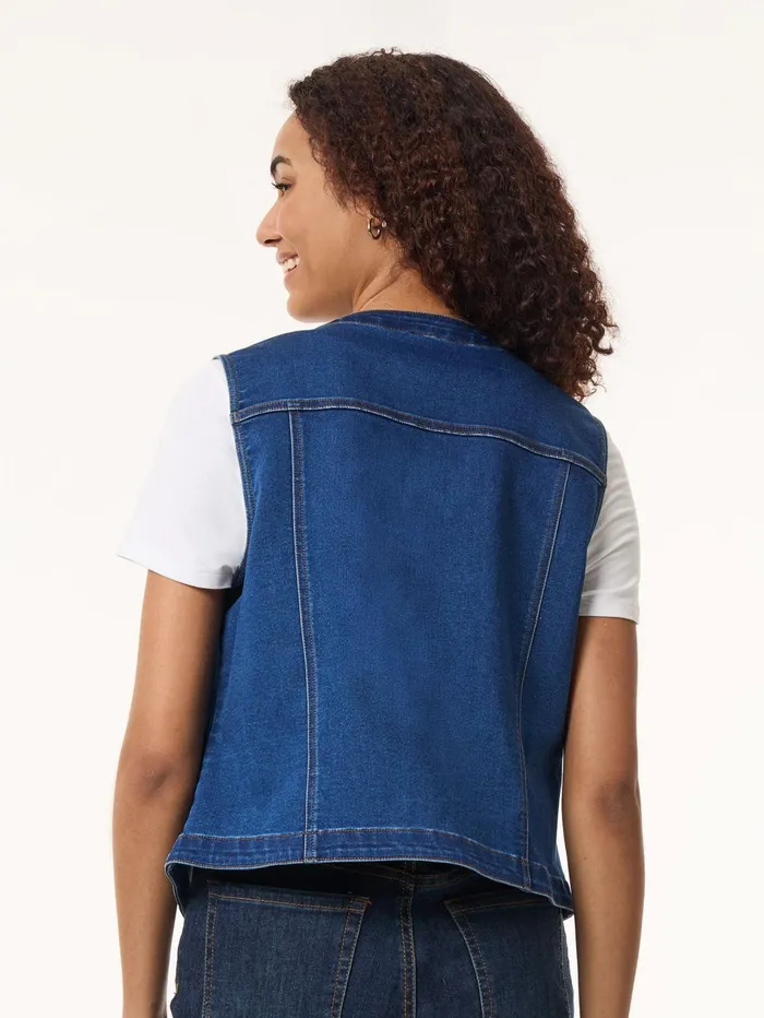 City Denim Vest Shore Wash Women Jones New York Denim City Denim Vest Shore Wash Women Jones New York Denim