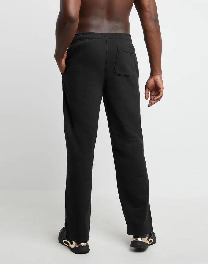 Classic Fleece Puddle Pants C Logo 325034 Black Men Champion Pants and Joggers
