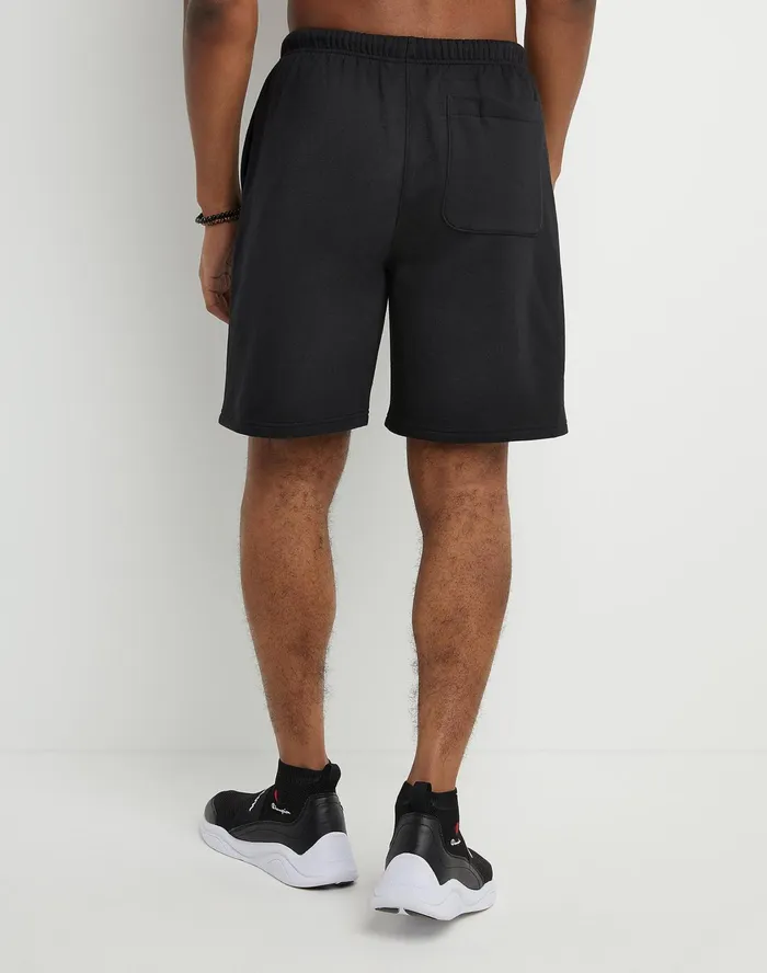 Classic Fleece Shorts C Over Script Logo 8034 Black Men Champion Shorts