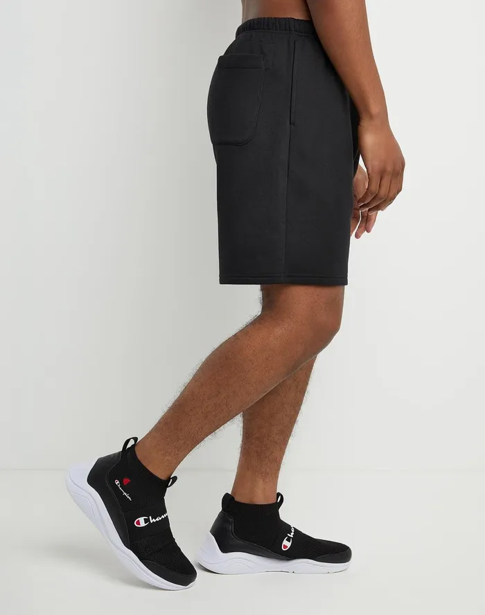 Classic Fleece Shorts C Over Script Logo 8034 Black Men Champion Shorts