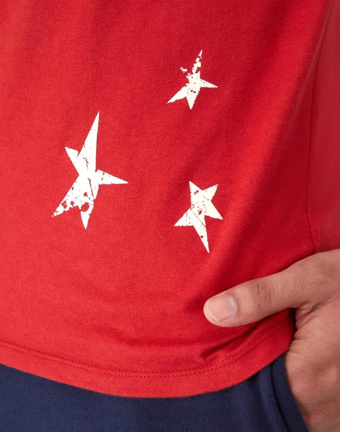 Classic Graphic TShirt Stars Eclipse Red Men Champion TShirts and Tops