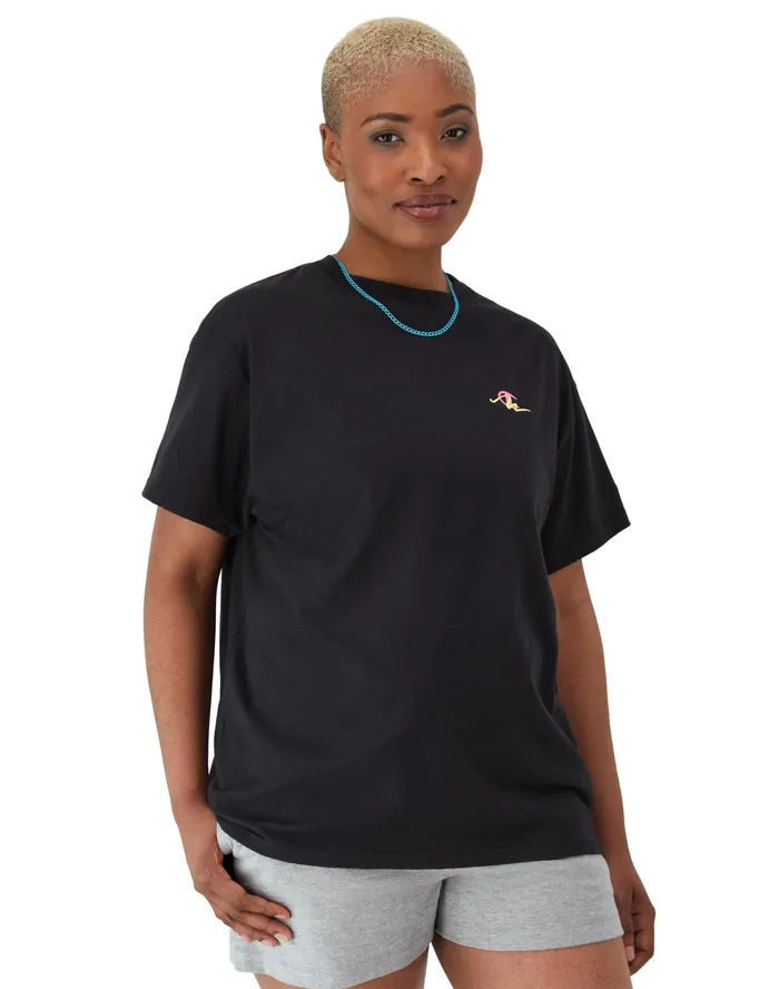 Classic TShirt Be Your Own Wave Graphic Black Women Champion TShirts and Tops