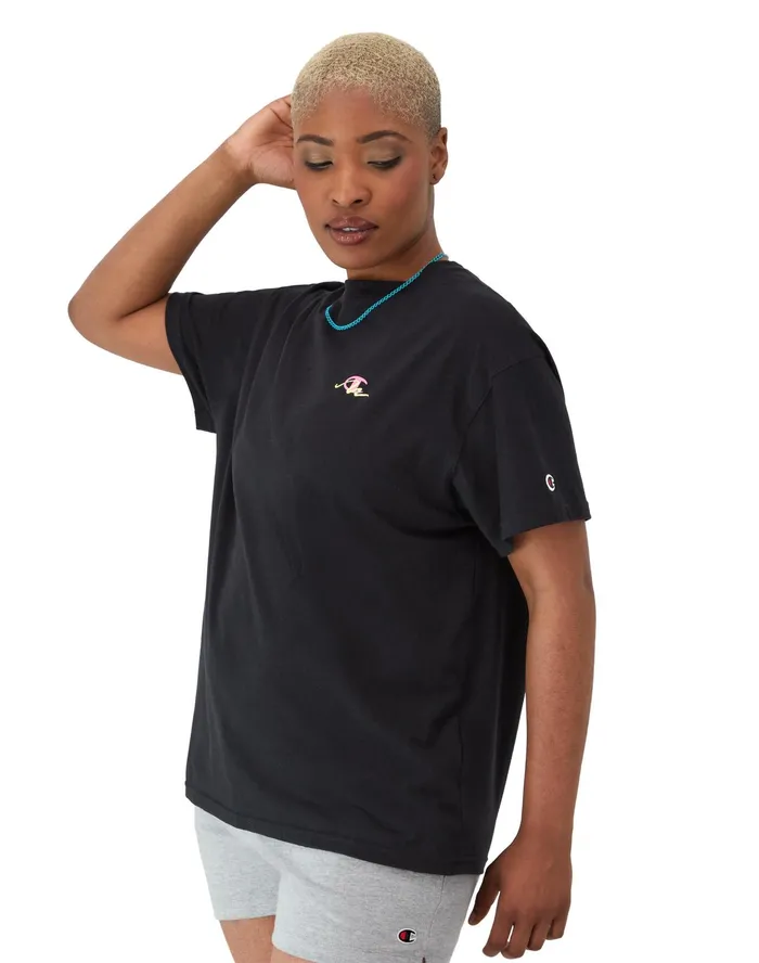 Classic TShirt Be Your Own Wave Graphic Black Women Champion TShirts and Tops