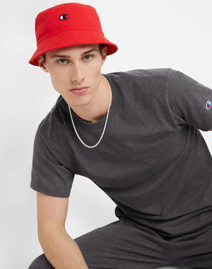Classic Tee Embroidered C Logo Granite Heather Men Champion TShirts and Tops