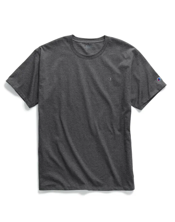 Classic Tee Embroidered C Logo Granite Heather Men Champion TShirts and Tops