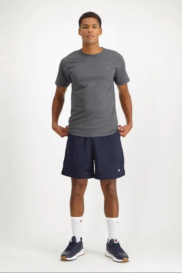 Classic Tee Embroidered C Logo Granite Heather Men Champion TShirts and Tops