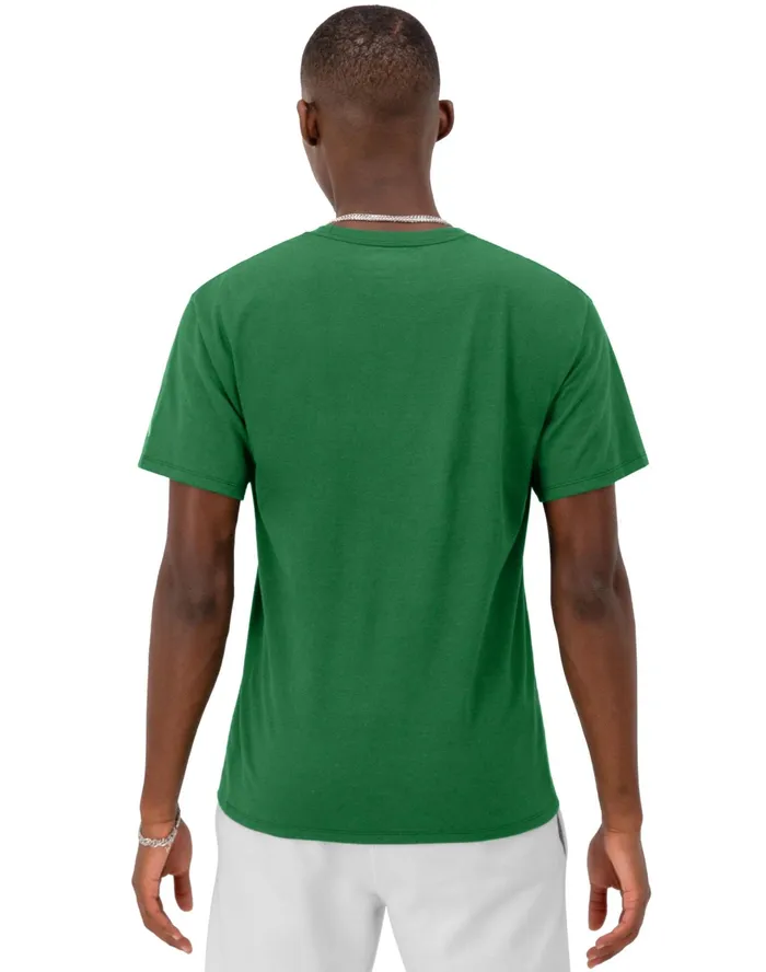 Classic Tee Embroidered C Logo Road Sign Green Men Champion TShirts and Tops