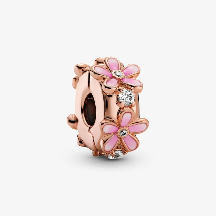Clips Women Pandora Pink Daisy Spacer Clip Charm