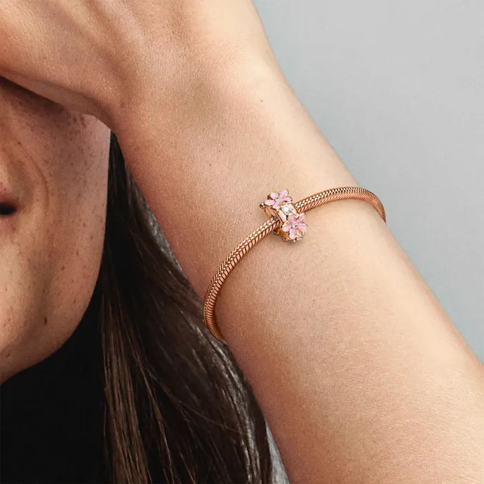 Clips Women Pandora Pink Daisy Spacer Clip Charm
